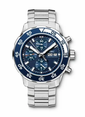 IWC Aquatimer Chronograph Stainless Steel / Blue / Bracelet IW3767-10 (3767-10, IW376710)